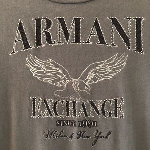 Armani Exchange Rhinestone Embellished Tshirt Size L